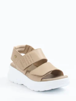 – Plateau-Sandale aus Lammleder Taupe*Panama Jack New