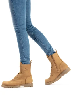 Damen Panama Jack – Schnürboots aus Nubukleder hell