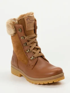 – Schnürstiefelette aus Lammleder cognac*Panama Jack Hot