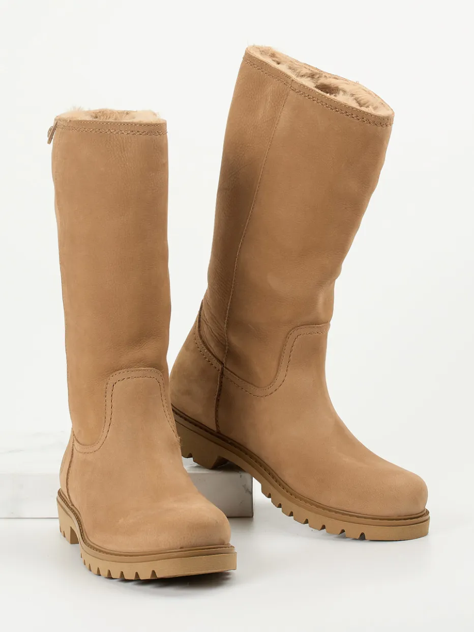 Damen Panama Jack – Winterstiefel aus Nubukleder camel