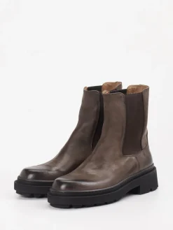 – Chelsea Boots aus Leder in Schlammgrau*Pantanetti Sale