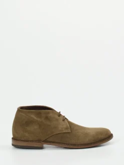 Damen Pantanetti – Desert Boots aus Veloursleder olivbraun