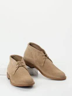 Damen Pantanetti – Desert Boots aus Veloursleder beige