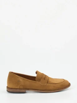 Herren Pantanetti – Loafer aus Veloursleder in Cognac