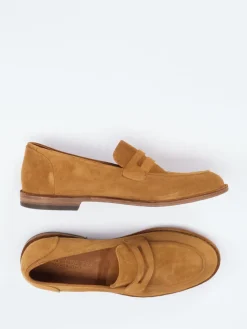 Herren Pantanetti – Loafer aus Veloursleder in Cognac