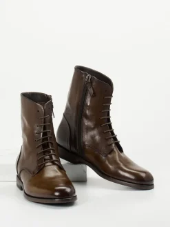 – Schnürboots aus Büffelleder Dunkel*Pantanetti Outlet