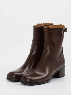 – Stiefelette aus Veloursleder Dunkel*Pantanetti Online