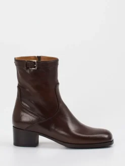– Stiefelette aus Veloursleder Dunkel*Pantanetti Online