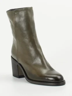 – Stiefeletten aus Lammleder Olivgrau*Pantanetti Outlet