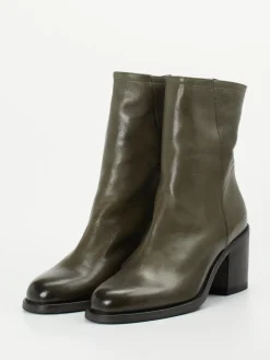 – Stiefeletten aus Lammleder Olivgrau*Pantanetti Outlet