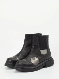 Damen Papucei – Chelsea Boots aus Leder mit Metallic-Patches