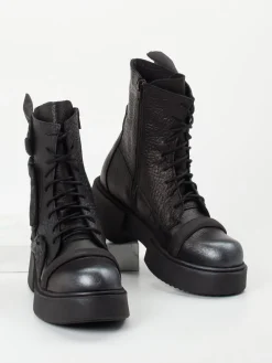 Damen Papucei – Schnürstiefelette aus Kalbleder