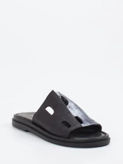 – Slides aus Känguruleder in Metallic*Papucei Outlet