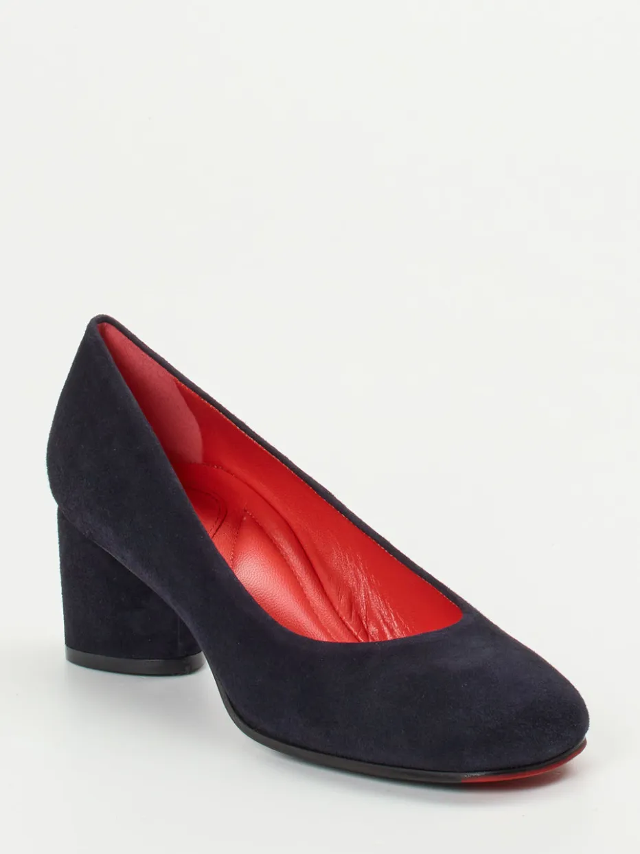 Damen Pas de Rouge – Blockabsatz-Pumps aus Veloursleder Dunkel