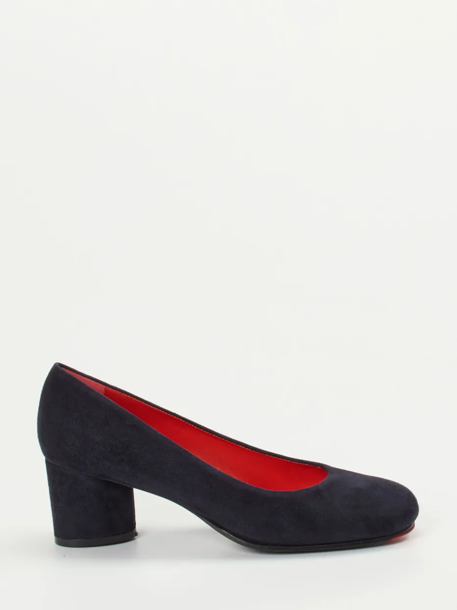 Damen Pas de Rouge – Blockabsatz-Pumps aus Veloursleder Dunkel