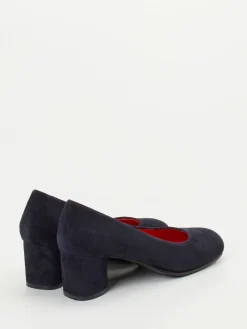 Damen Pas de Rouge – Blockabsatz-Pumps aus Veloursleder Dunkel