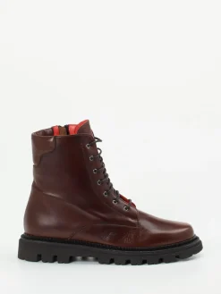 Damen Pas de Rouge – Schnürboots aus Lammleder Dunkel