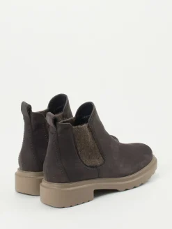 Damen Paul Green – Chelsea Boots aus Nubukleder anthrazit