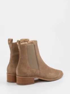Damen Paul Green – Chelsea Boots aus Veloursleder sandbeige