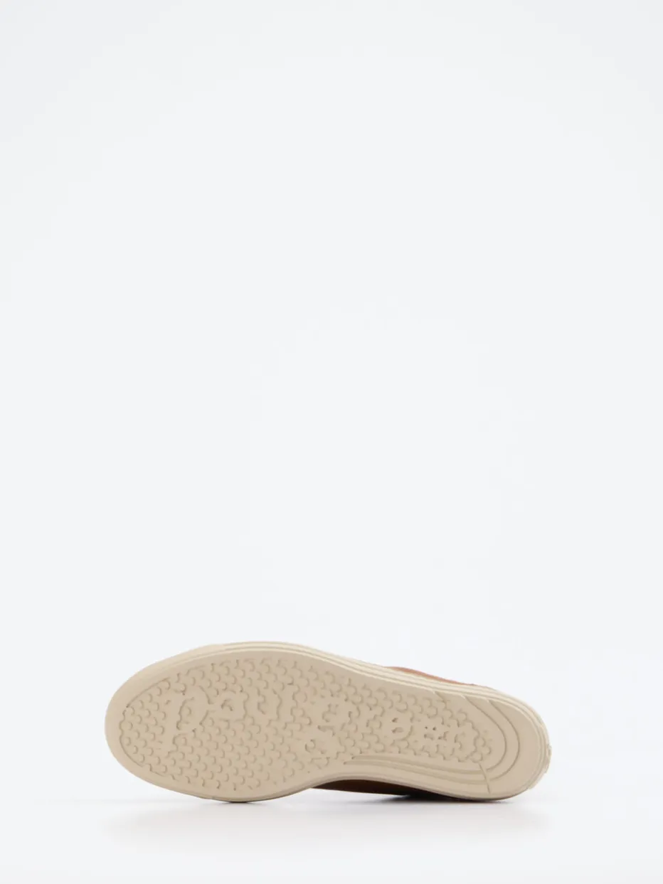 Damen Paul Green – High-Top Sneaker aus Kalbleder cognac