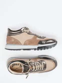 – High-Top Sneaker aus Veloursleder Sandbeige*Paul Green Best