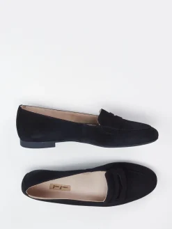 Damen Paul Green – Loafer aus Veloursleder dunkel