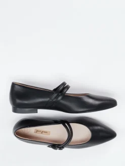 Damen Paul Green – Mary Jane Flats aus Kalbleder