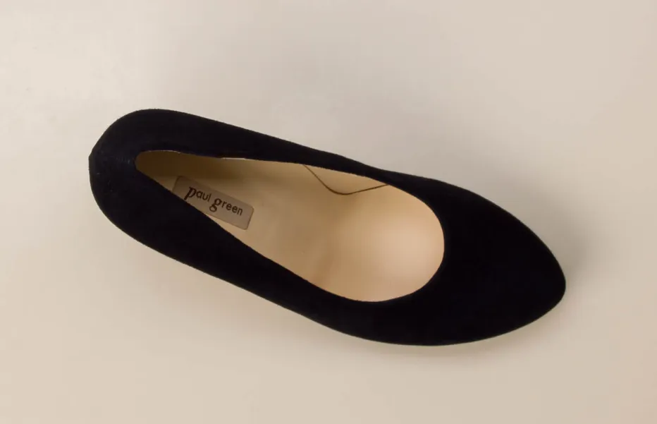 – Plateau-Pumps aus Veloursleder dunkel*Paul Green New