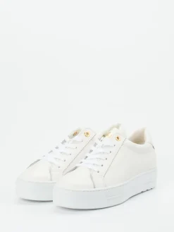 Damen Paul Green – Plateau-Sneaker aus Kalbleder Off-White