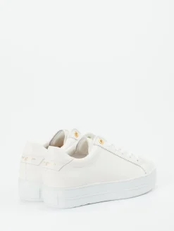 Damen Paul Green – Plateau-Sneaker aus Kalbleder Off-White