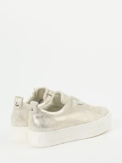 Damen Paul Green – Plateau-Sneaker aus Metallicleder