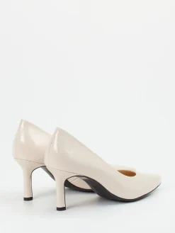 Damen Paul Green – Pumps aus Lackleder in Cremeweiß