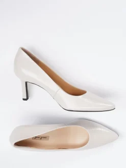 Damen Paul Green – Pumps aus Lackleder in Cremeweiß