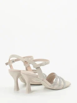 – Sandale aus Veloursleder mit Strass*Paul Green Outlet