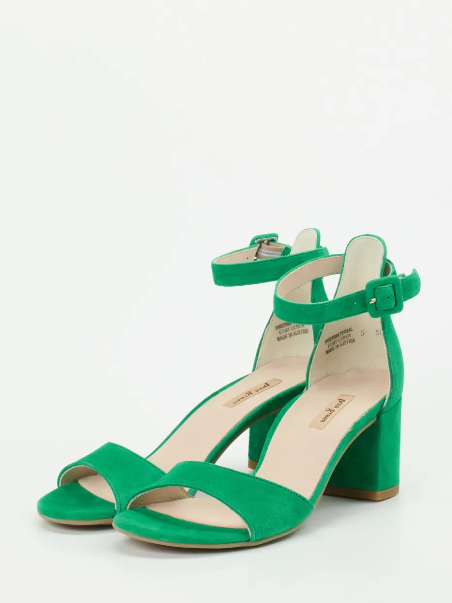 – Sandale aus Veloursleder in Gras*Paul Green Outlet