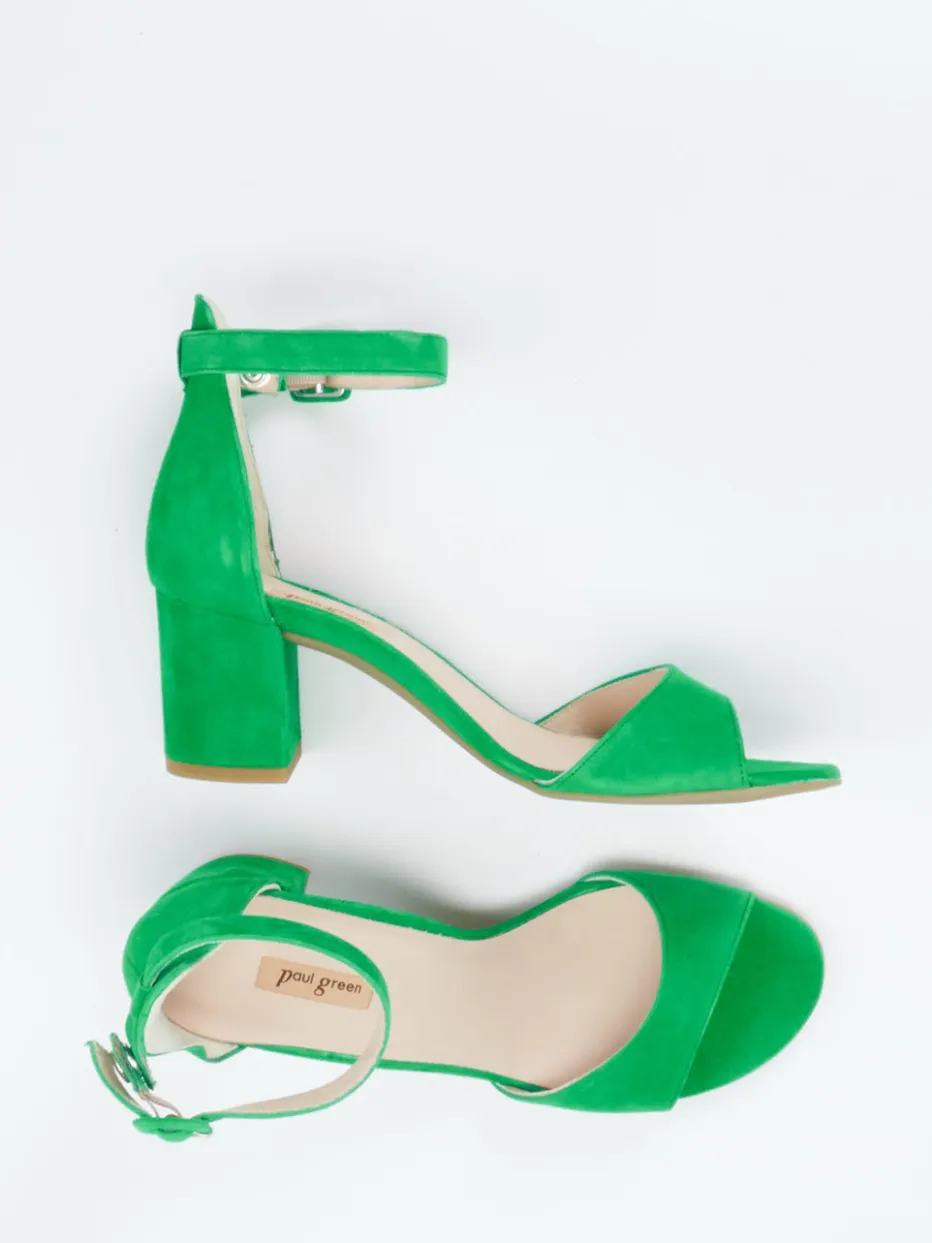 – Sandale aus Veloursleder in Gras*Paul Green Outlet