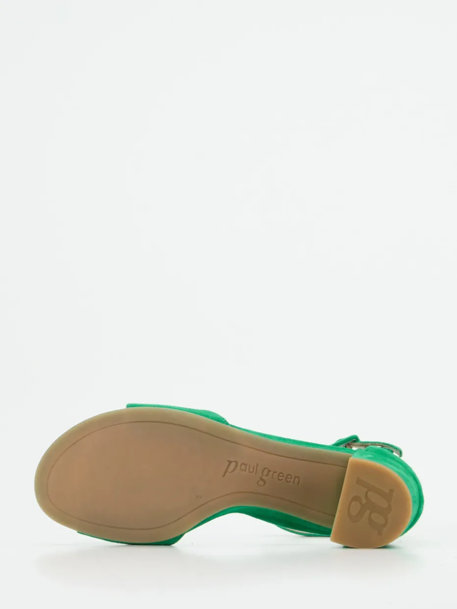 – Sandale aus Veloursleder in Gras*Paul Green Outlet