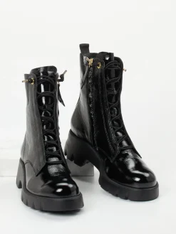 Damen Paul Green – Schnürboots aus Lackleder