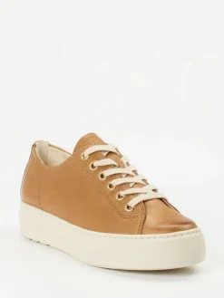 Damen Paul Green – Sneaker aus Kalbleder Cognac