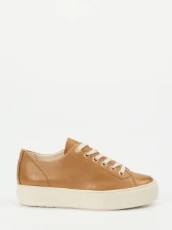 Damen Paul Green – Sneaker aus Kalbleder Cognac