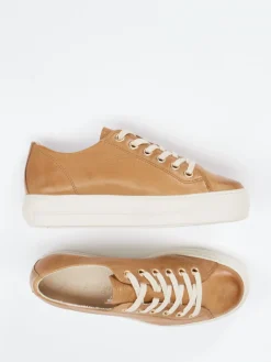 Damen Paul Green – Sneaker aus Kalbleder Cognac