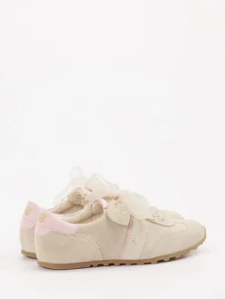 Damen Paul Green – Sneaker aus Veloursleder creme