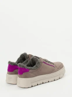 Damen Paul Green – Sneaker aus Veloursleder in Taupe