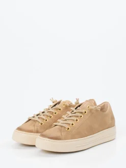 – Sneaker aus Veloursleder Sandbeige*Paul Green New