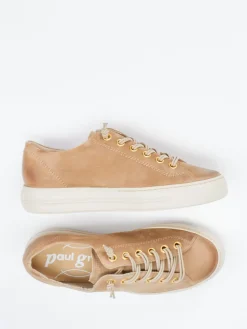 – Sneaker aus Veloursleder Sandbeige*Paul Green New