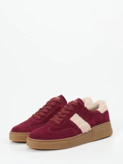 – Sneaker aus Veloursleder in Bordeaux*Paul Green Sale