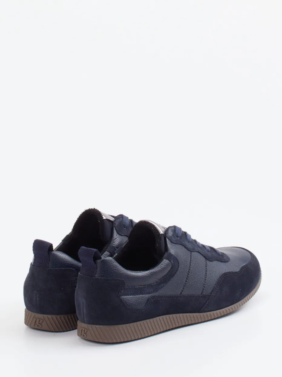 Damen Paul Green – Sneaker aus Velour- und Glattleder dunkel