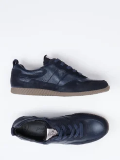 Damen Paul Green – Sneaker aus Velour- und Glattleder dunkel