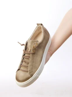 – Sneaker aus Veloursleder olivbeige*Paul Green Discount