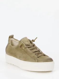 – Sneaker aus Veloursleder olivbeige*Paul Green Discount